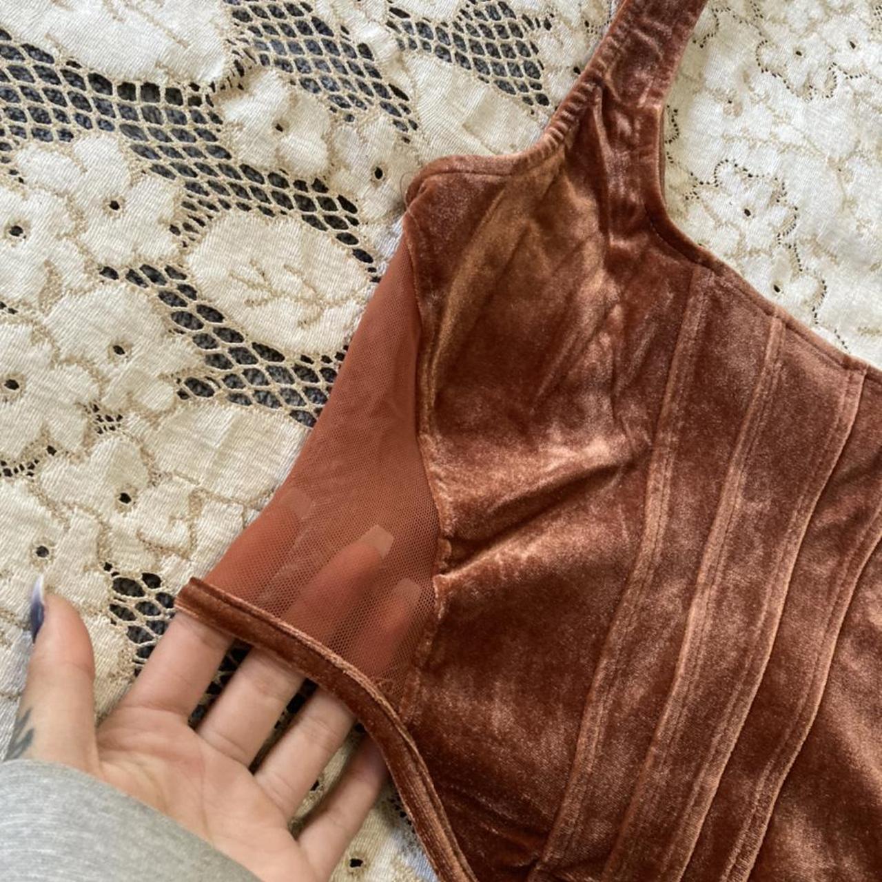 crushed velvet corset