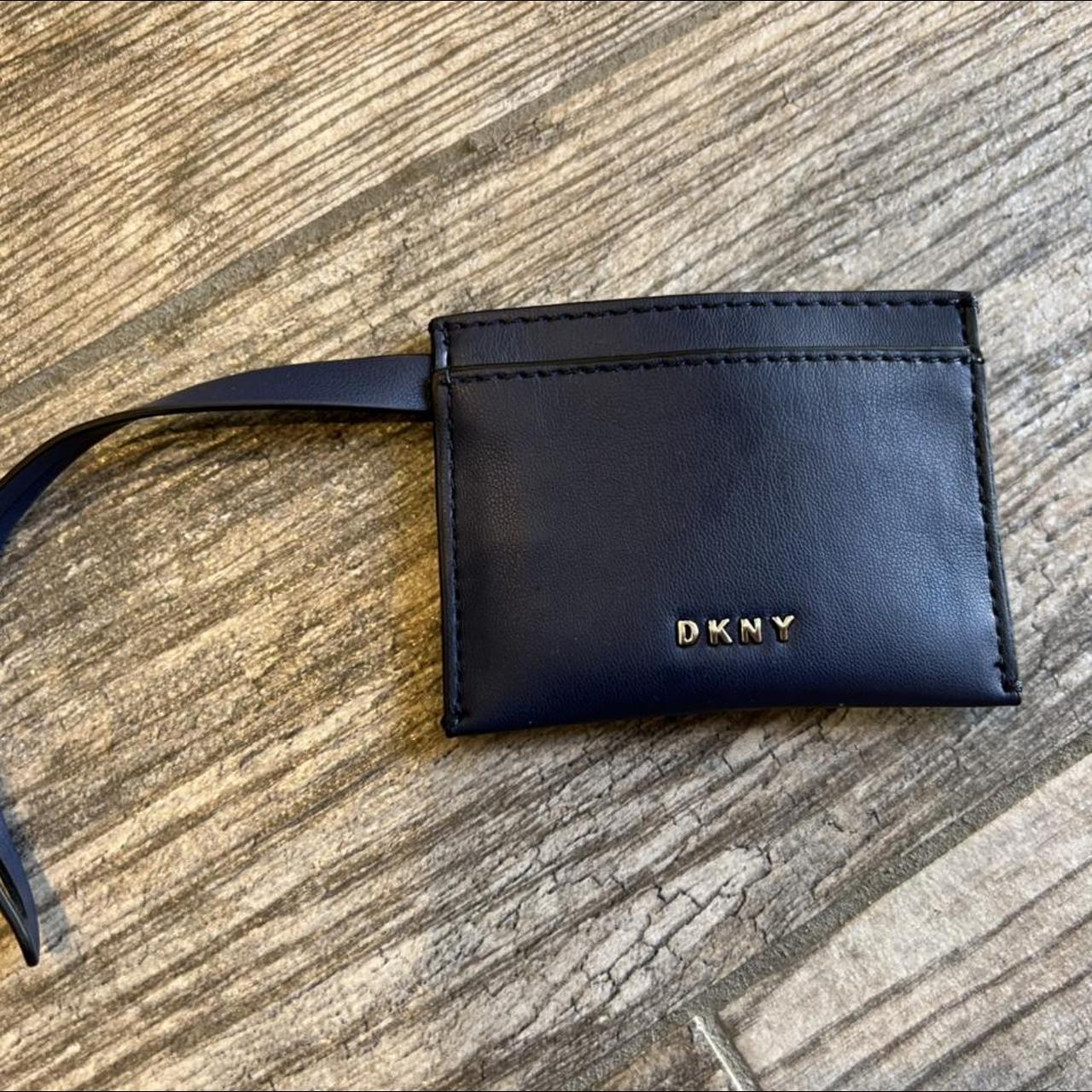 DKNY Bryant Leather Card Holder Purse Loop Extender... Depop