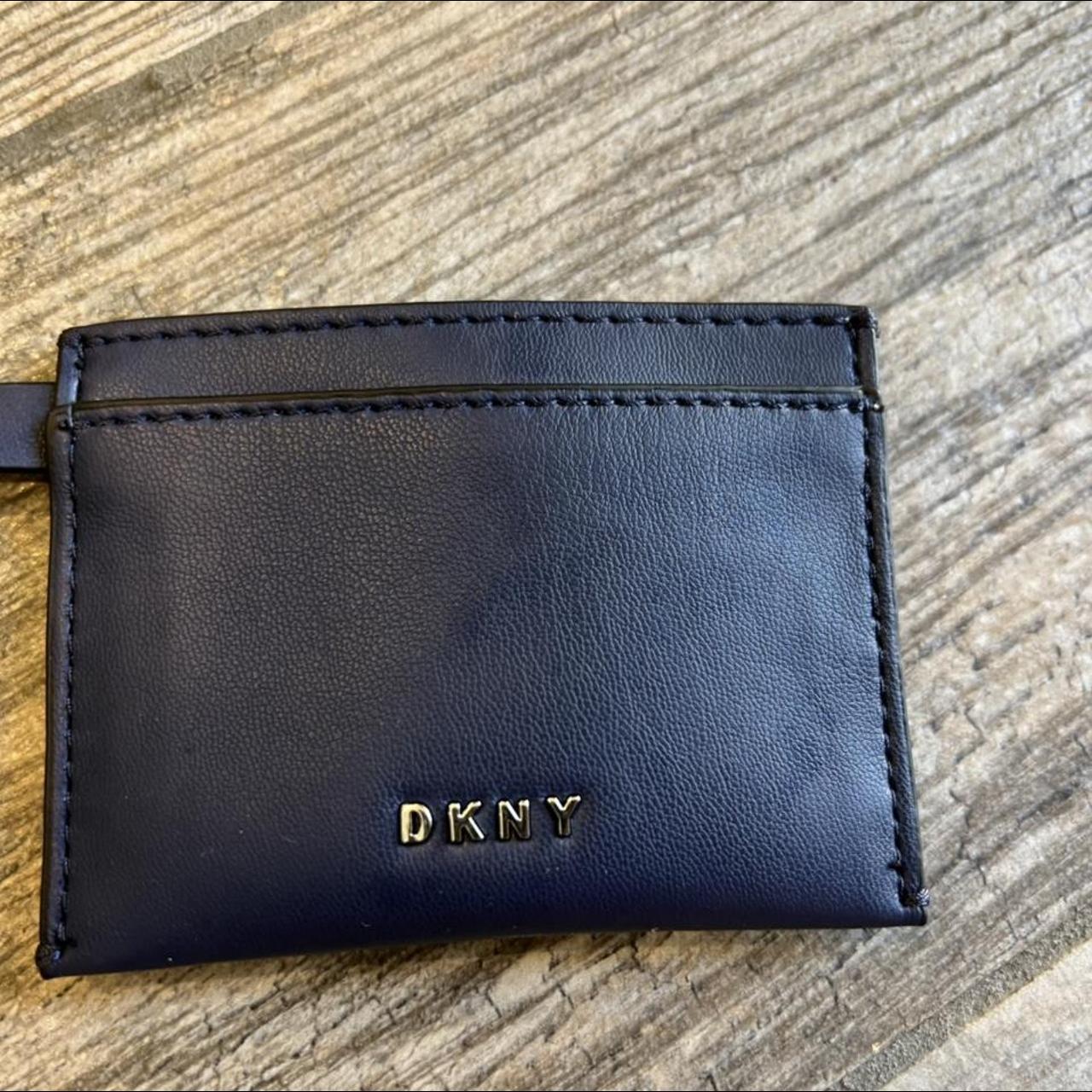 DKNY Bryant Leather Card Holder Purse Loop Extender... Depop