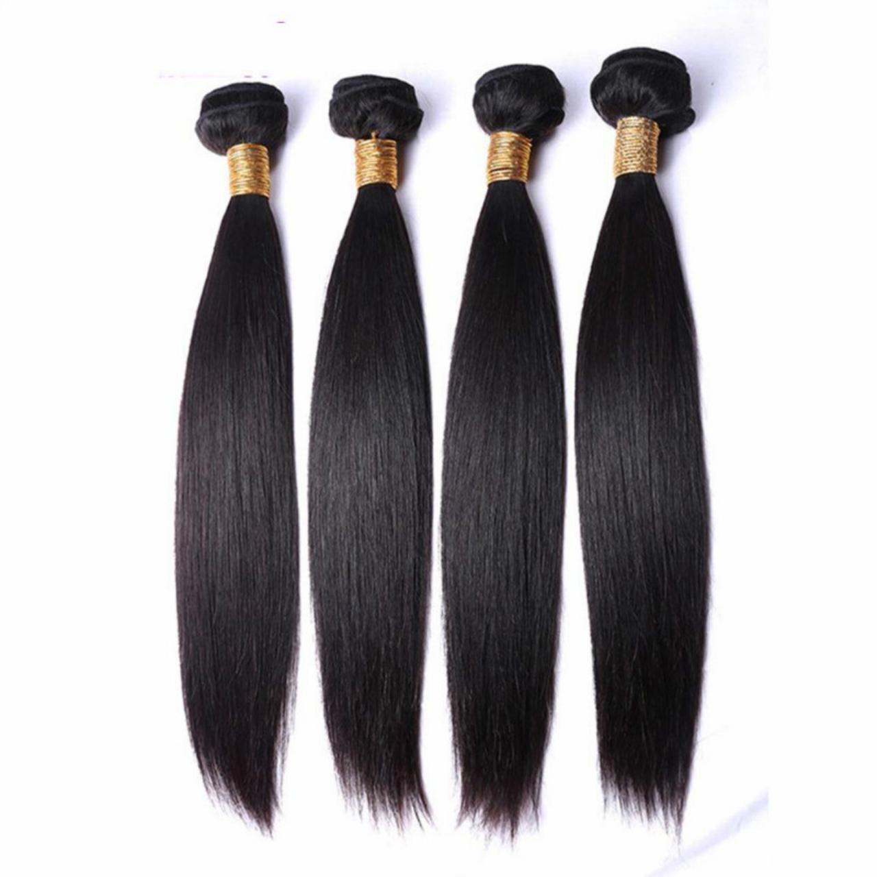 100% Peruvian 16 inches Straight Human Hair Bundles... - Depop