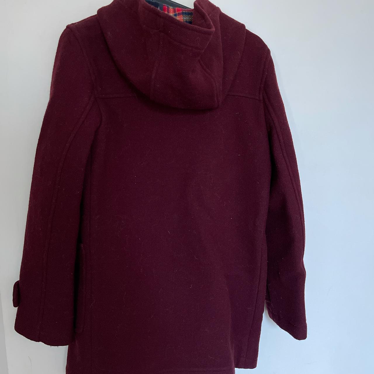 Jack Wills Women's Burgundy Coat | Depop