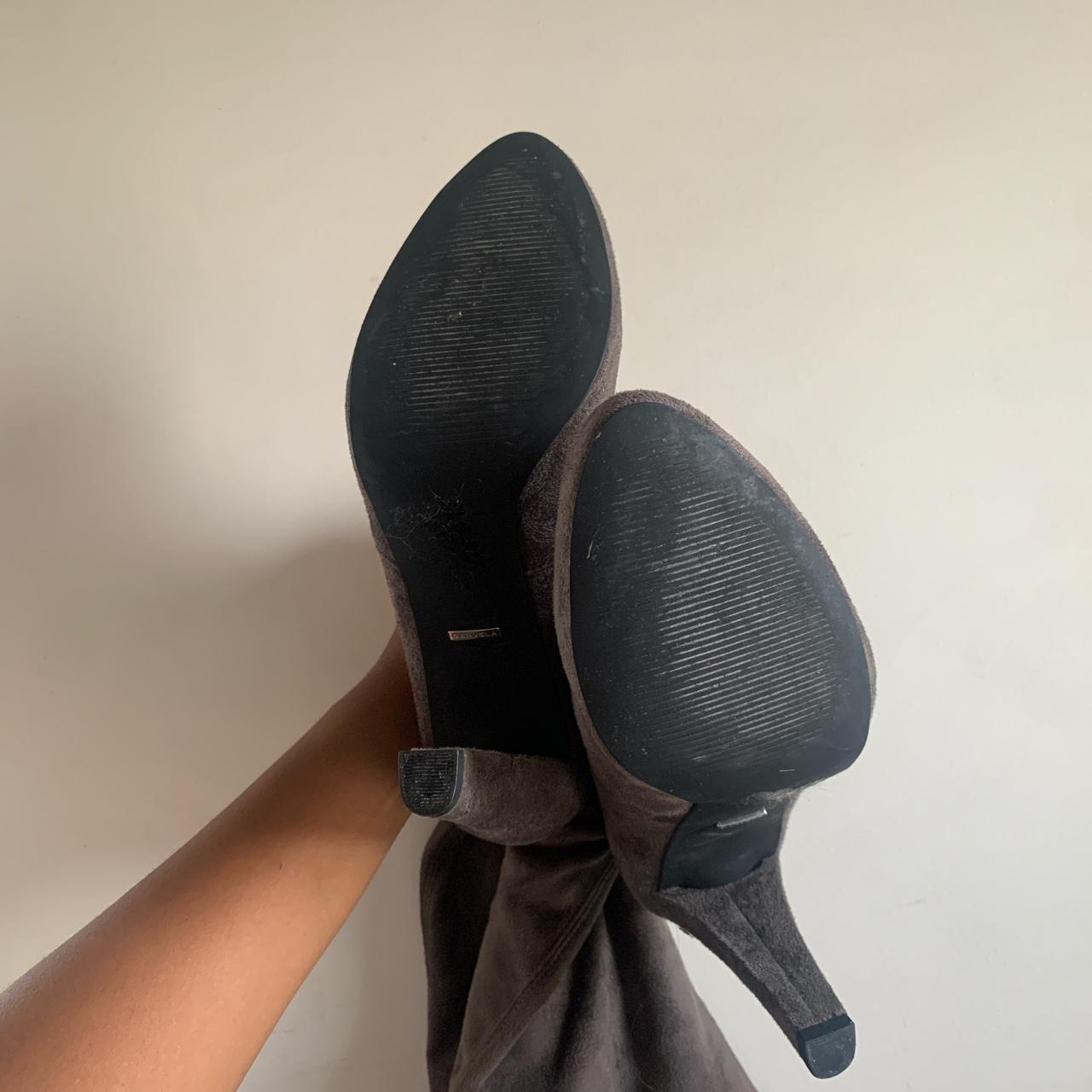 Carvela Kurt Geiger Sammy grey suedette long boots. Depop