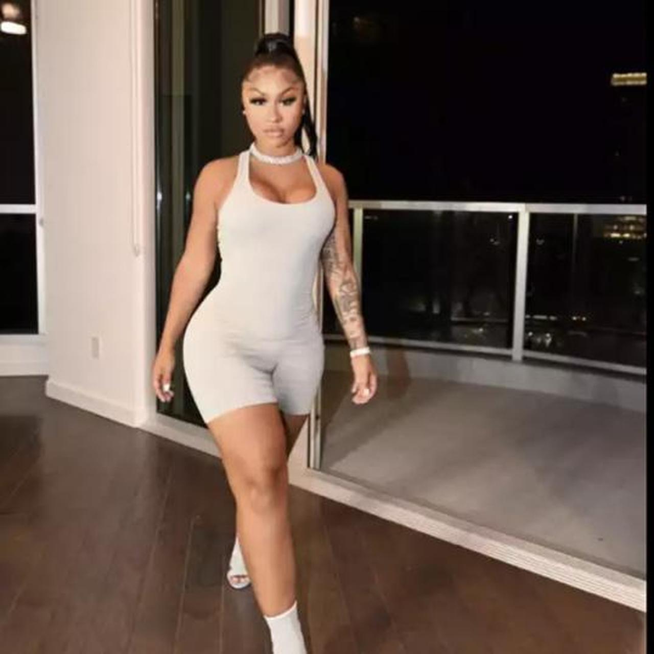 white bodycon playsuit