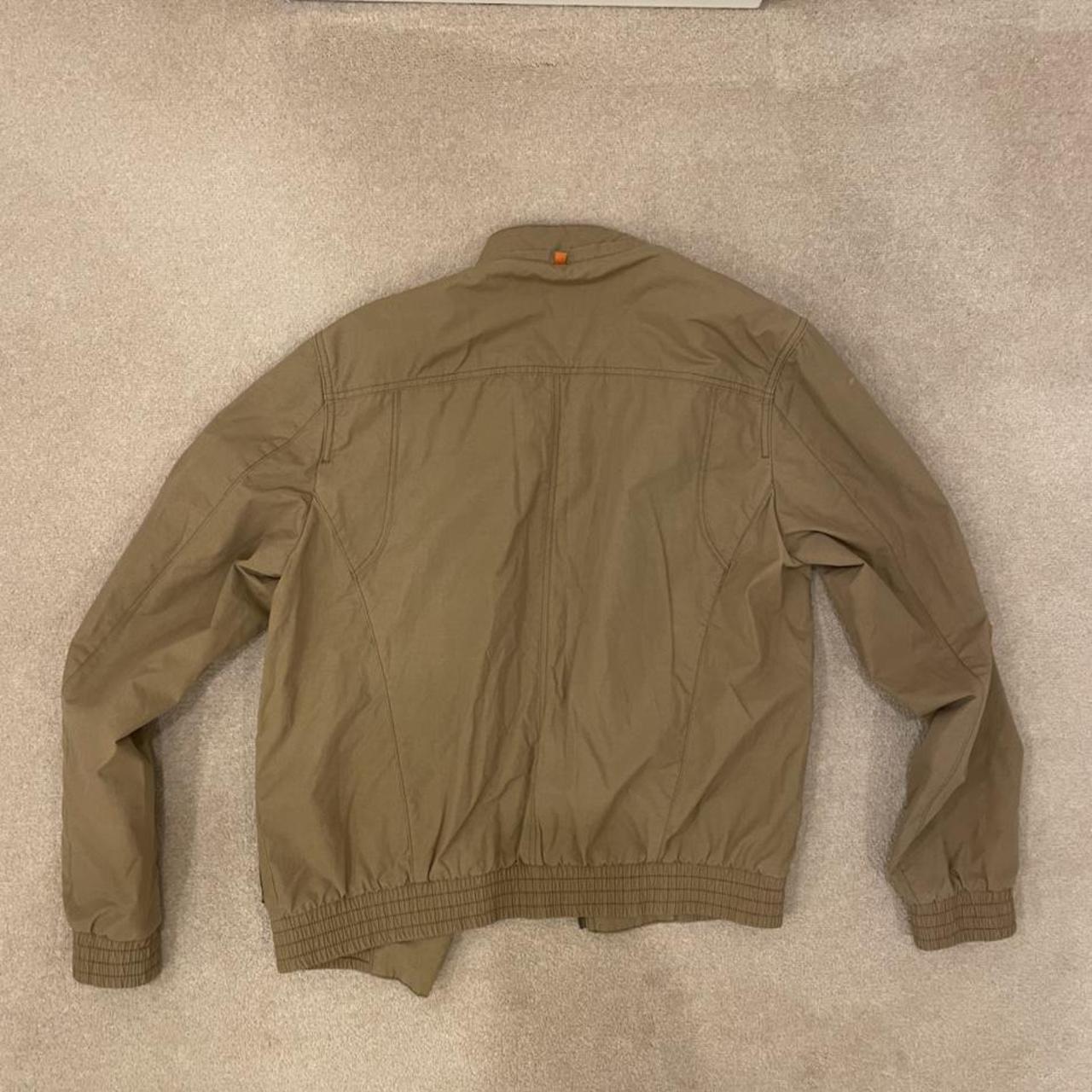 Hugo Boss Men's Tan and Cream Jacket | Depop