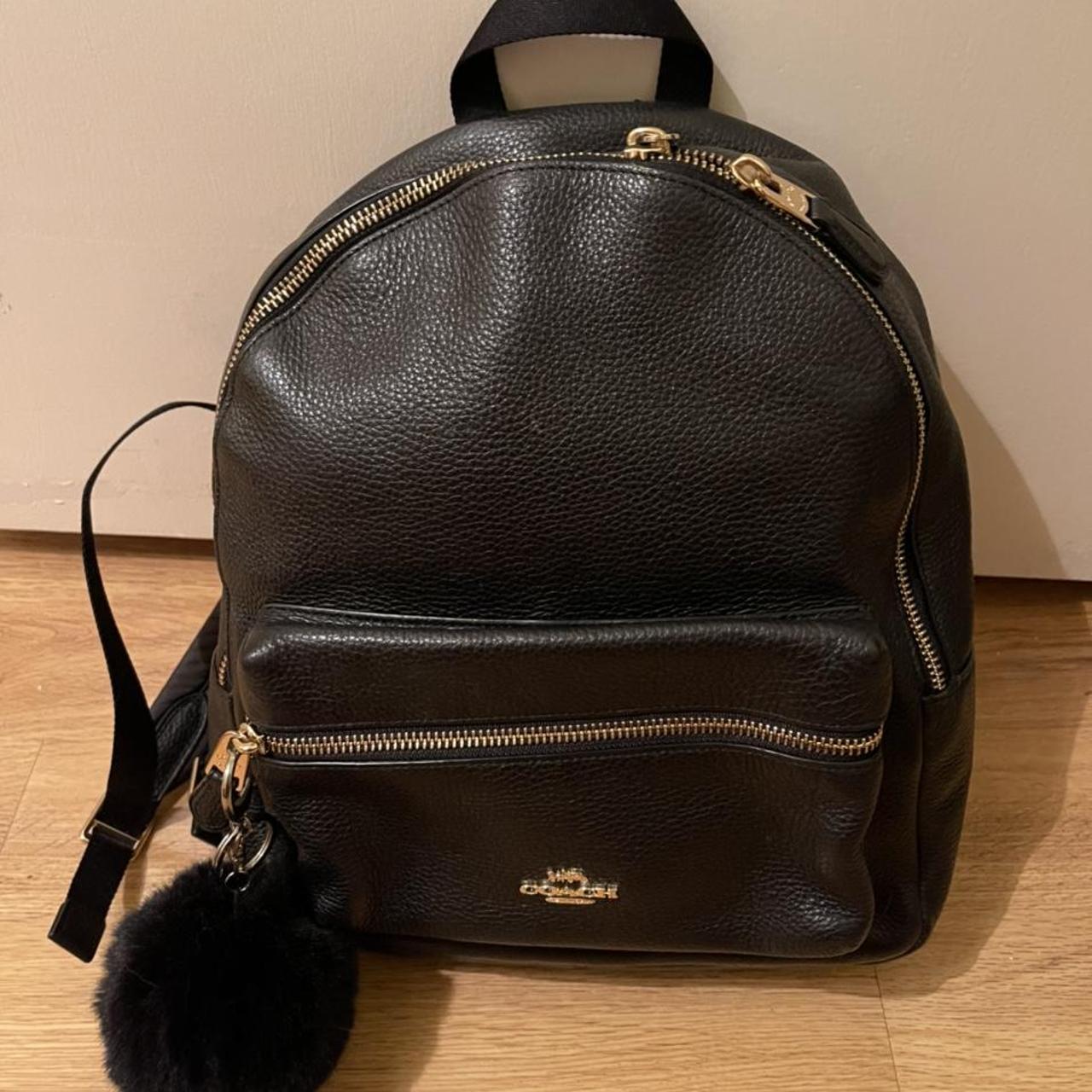 COACH Black leather with black Depop
