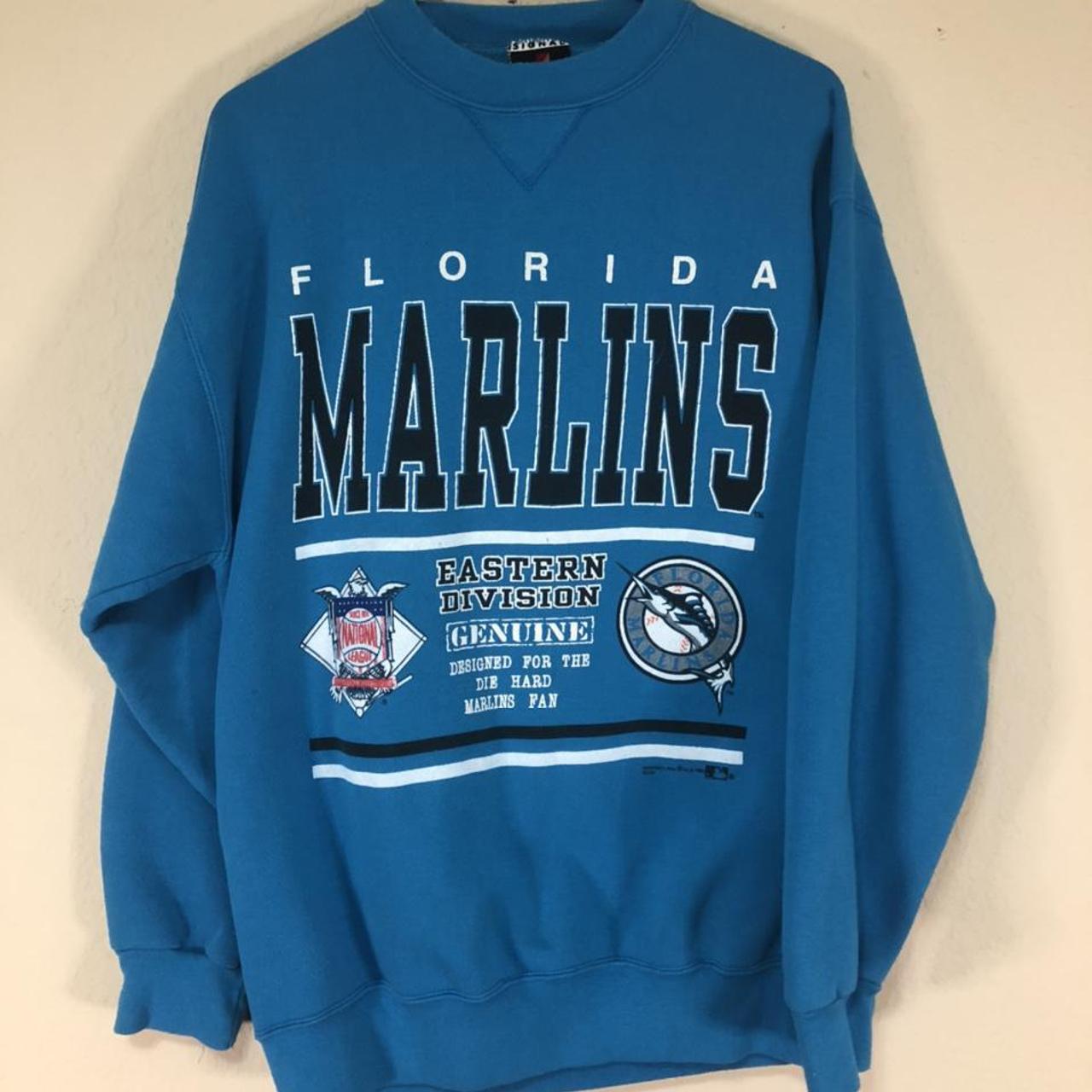Vintage Florida Marlins crewneck sweatshirt. Now - Depop