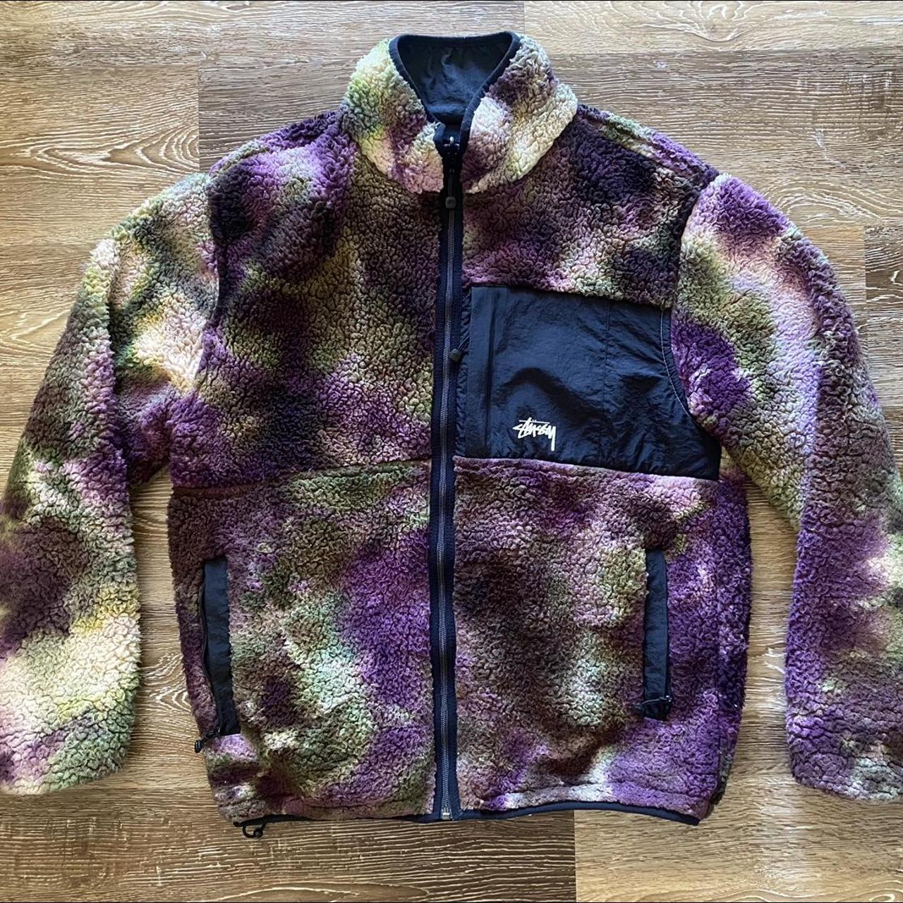 Stussy Tie-Dye Micro Reversible Fleece... - Depop