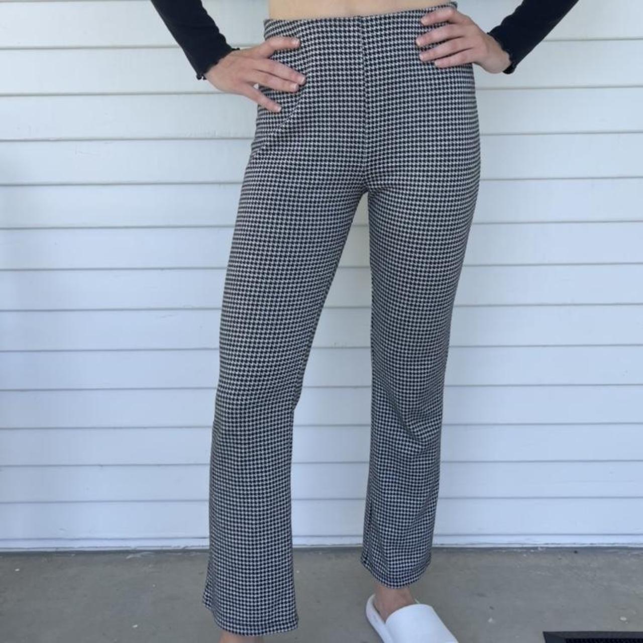 houndstooth flare pants brand is Urban... - Depop