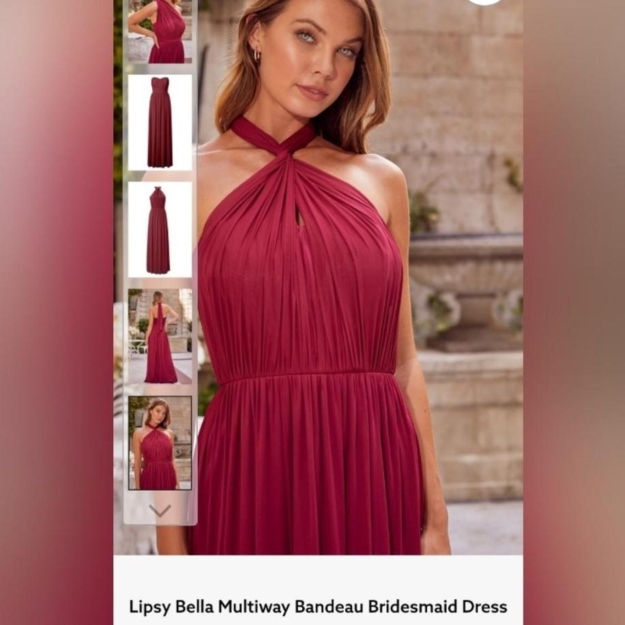 Lipsy maroon multiway bridesmaid dress. Brand new