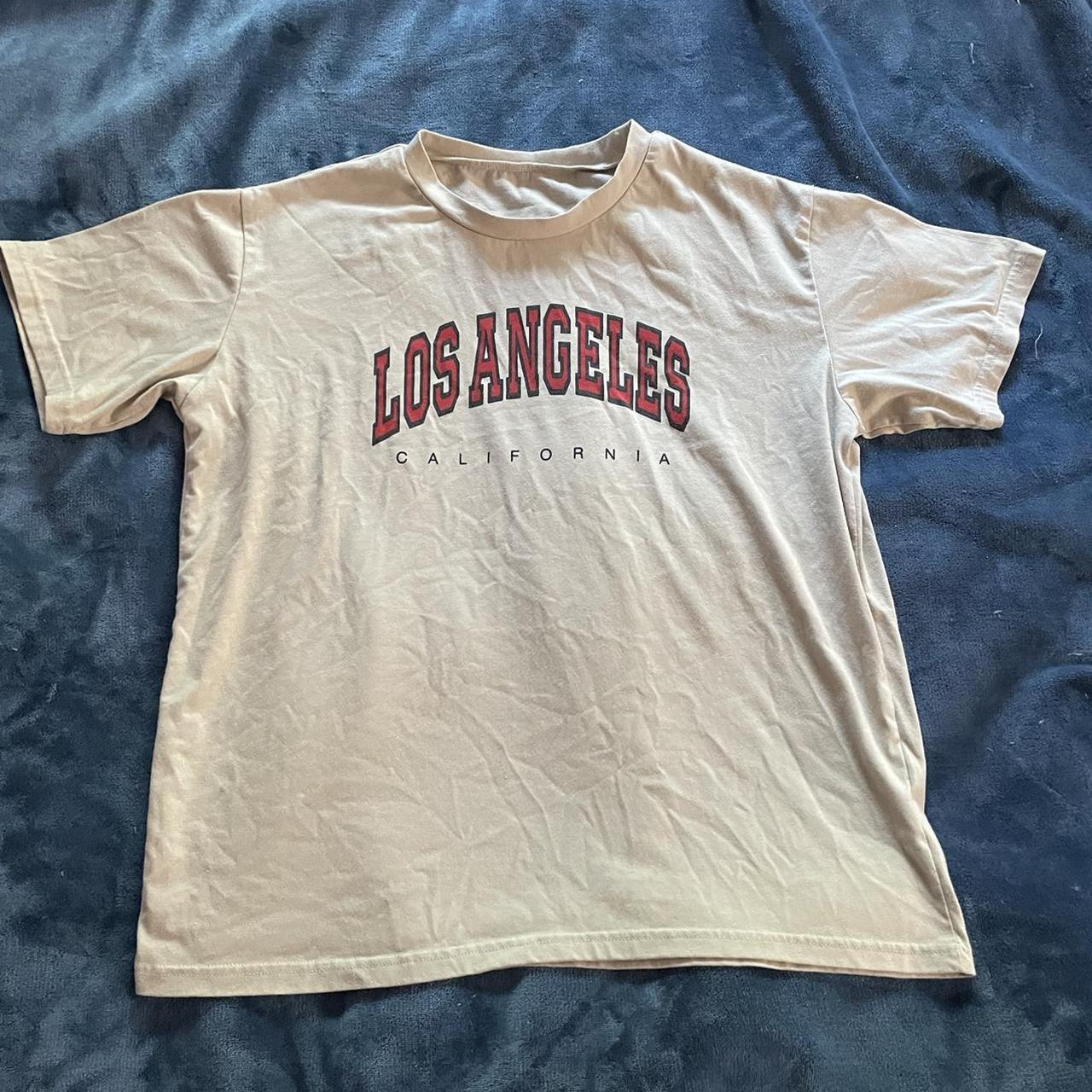 tan “los angeles” shirt from shein 🌃 (read shop - Depop