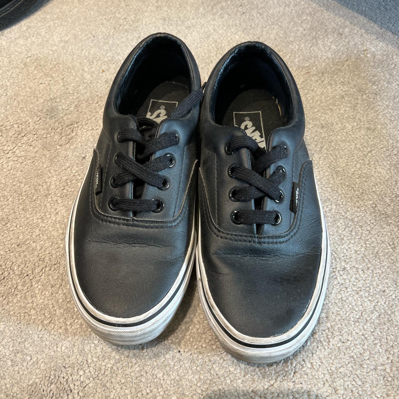 size 6 black leather vans