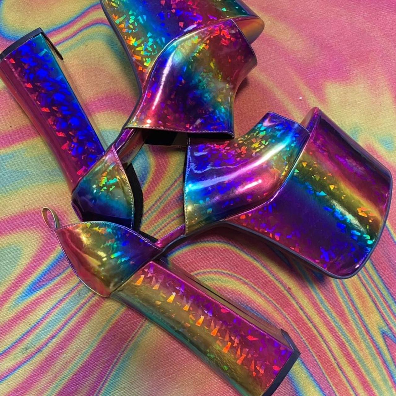 holographic platform heels