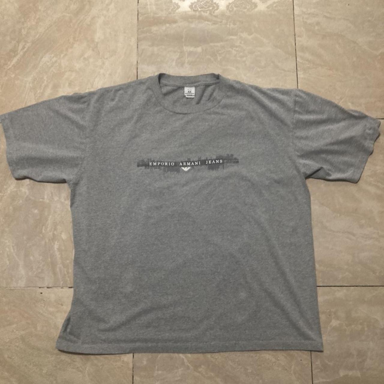 Armani Jeans Men's Grey and Black T-shirt (2)