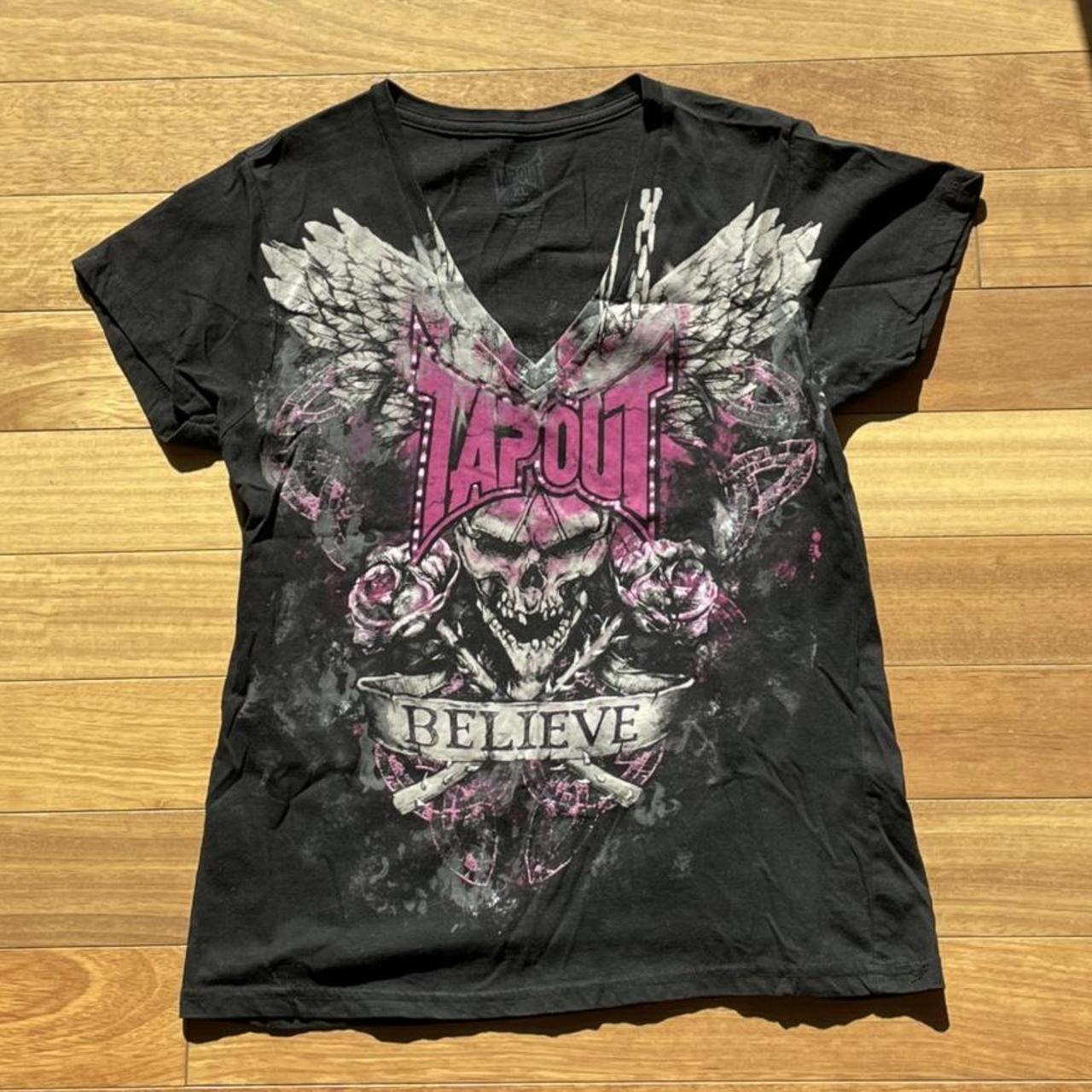 Gothic Y2K early 2000s Vintage Tapout T-shirt... - Depop