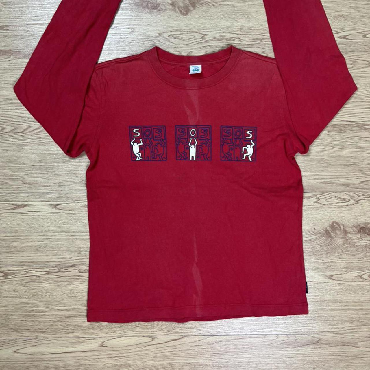 90s Vintage Keith Haring Sos Rare Designed...