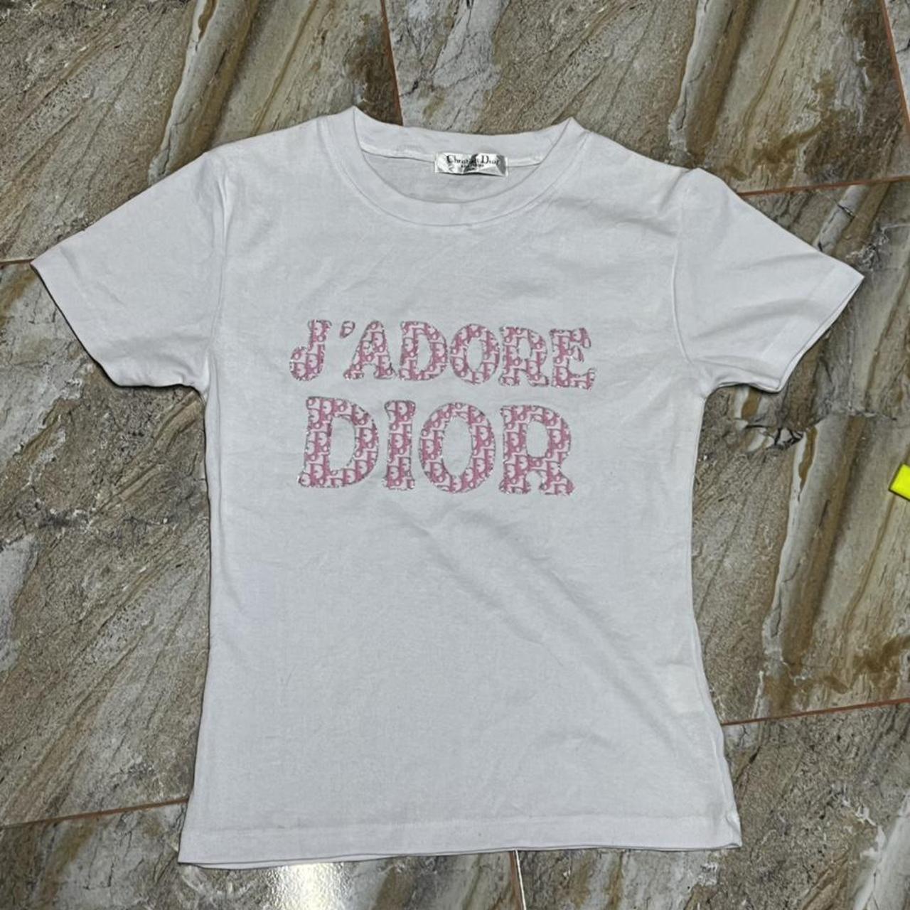 ヴィンテージ J'ADORE DIOR Tシャツ ホワイト Christian Dior Vintage J'Adore Dior White T-Shirt – Amarcord