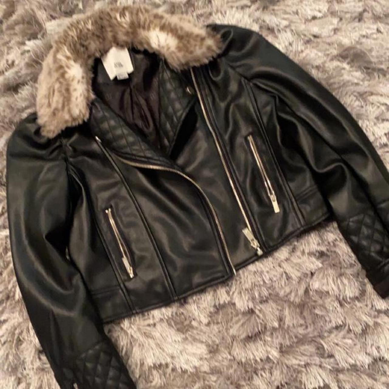 River island girls hot sale leather jacket