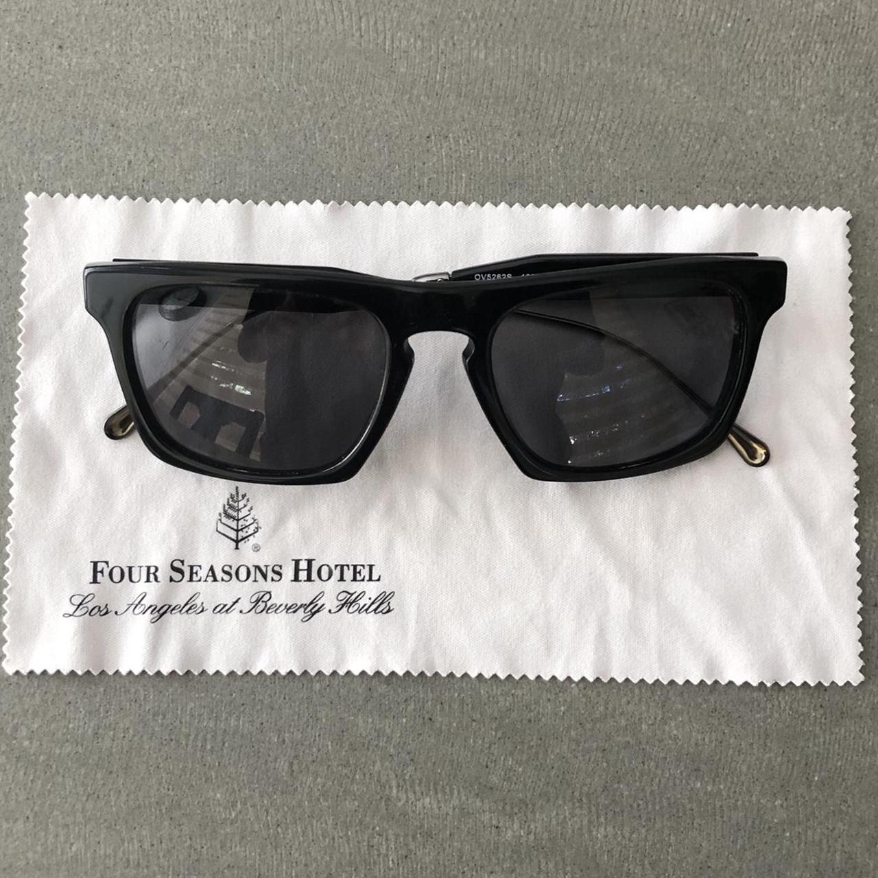 Oliver Peoples Men's Black Sunglasses | Depop