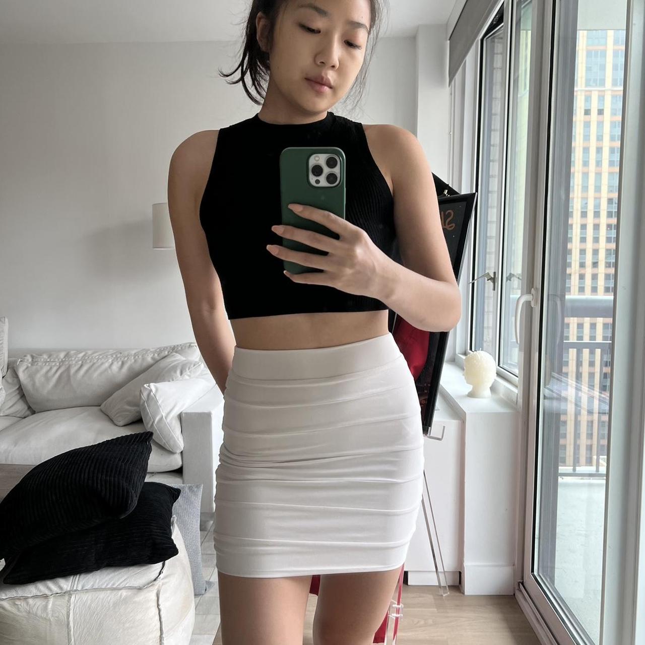 KOOKAÏ Women's White and Cream Skirt