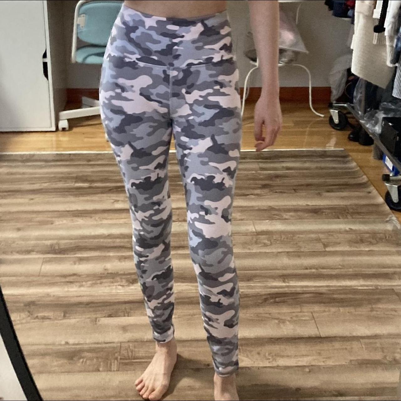 Fabletics High waisted Camo 7/8 leggings in pink, - Depop