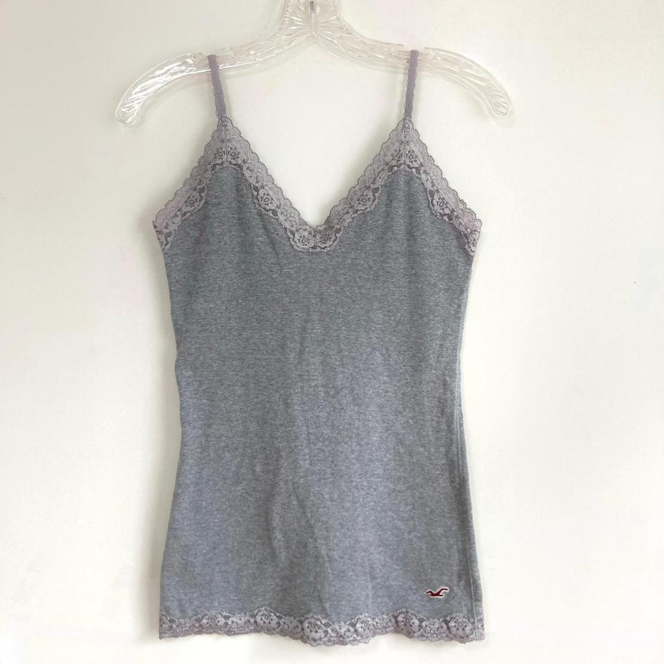 Ribbed Hollister graphic tank Size L #hollisterco - Depop