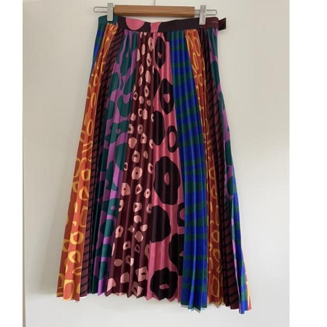 Beautiful Gorman mixed print skirt. Size 10. Midi... - Depop