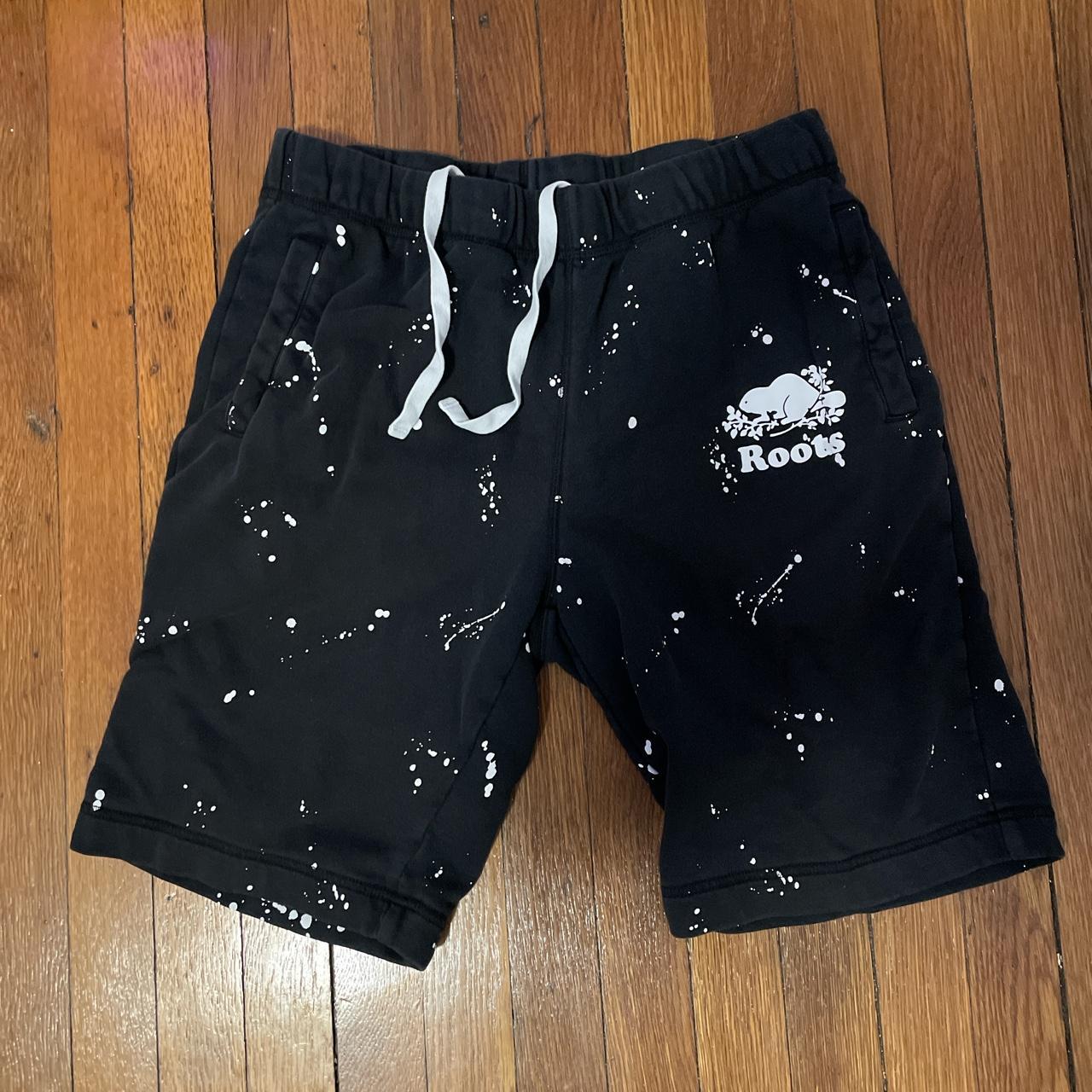 Roots shorts with a paint splatter design. These are... - Depop