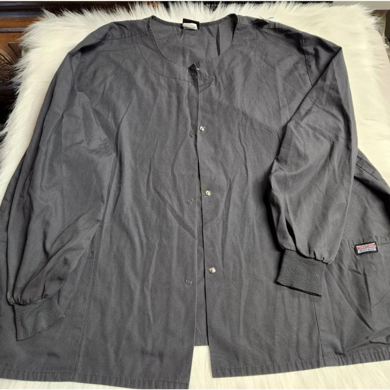 Cherokee Gray Scrub Jacket Size 3XL Cherokee Gray... Depop