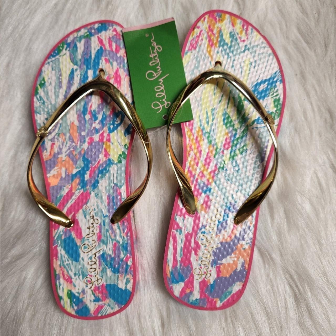 Lilly Pulitzer New Sandals Size 5/6 Sparkling Sands... - Depop