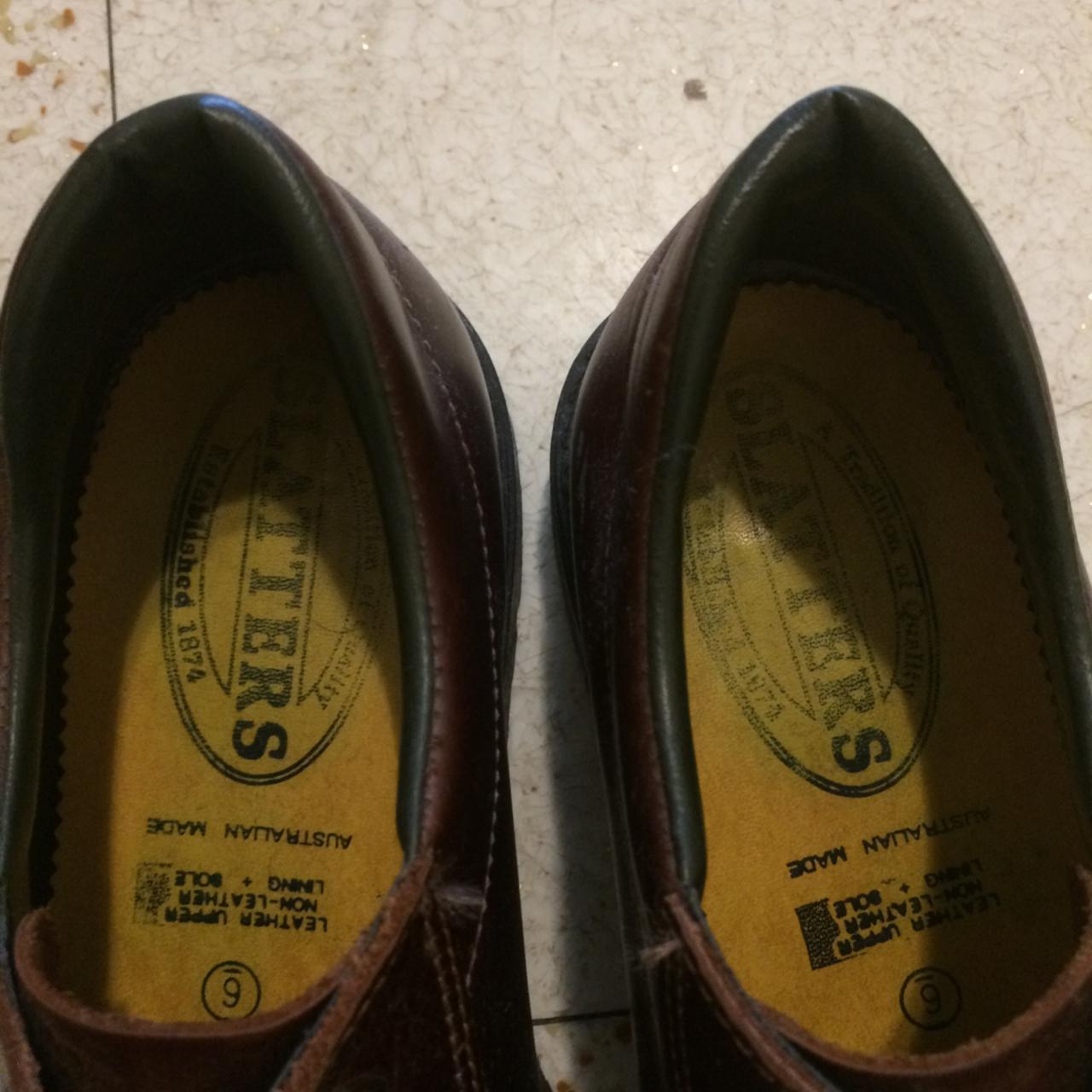 vintage brown leather shoes made in AUSTRALIA... Depop