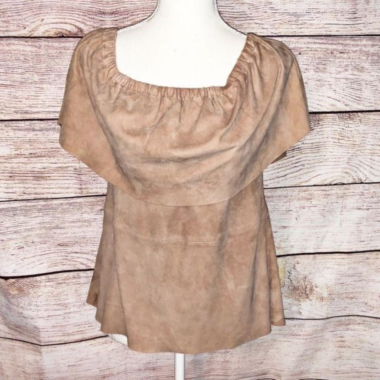 AS by DF Cape Horn Off the Shoulder hotsell Suede Top Size