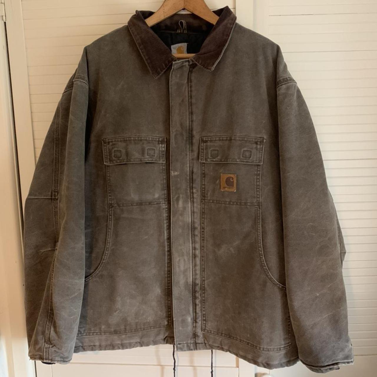 Vintage Carhartt work jacket, used condition size... - Depop