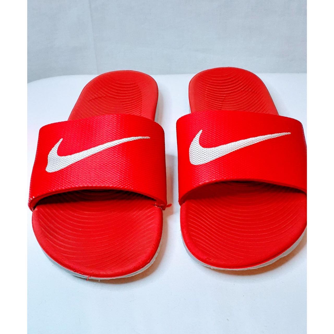 Red nike slides cheap youth