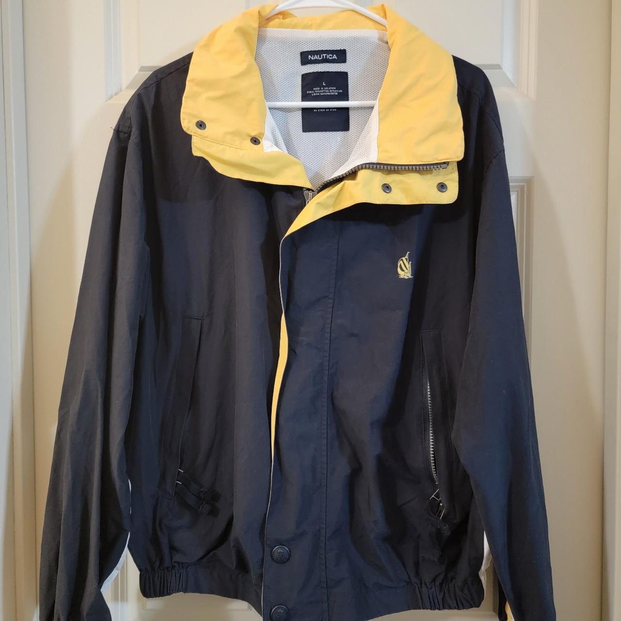 Yellow and navy Nautica jacket in size large. This... - Depop