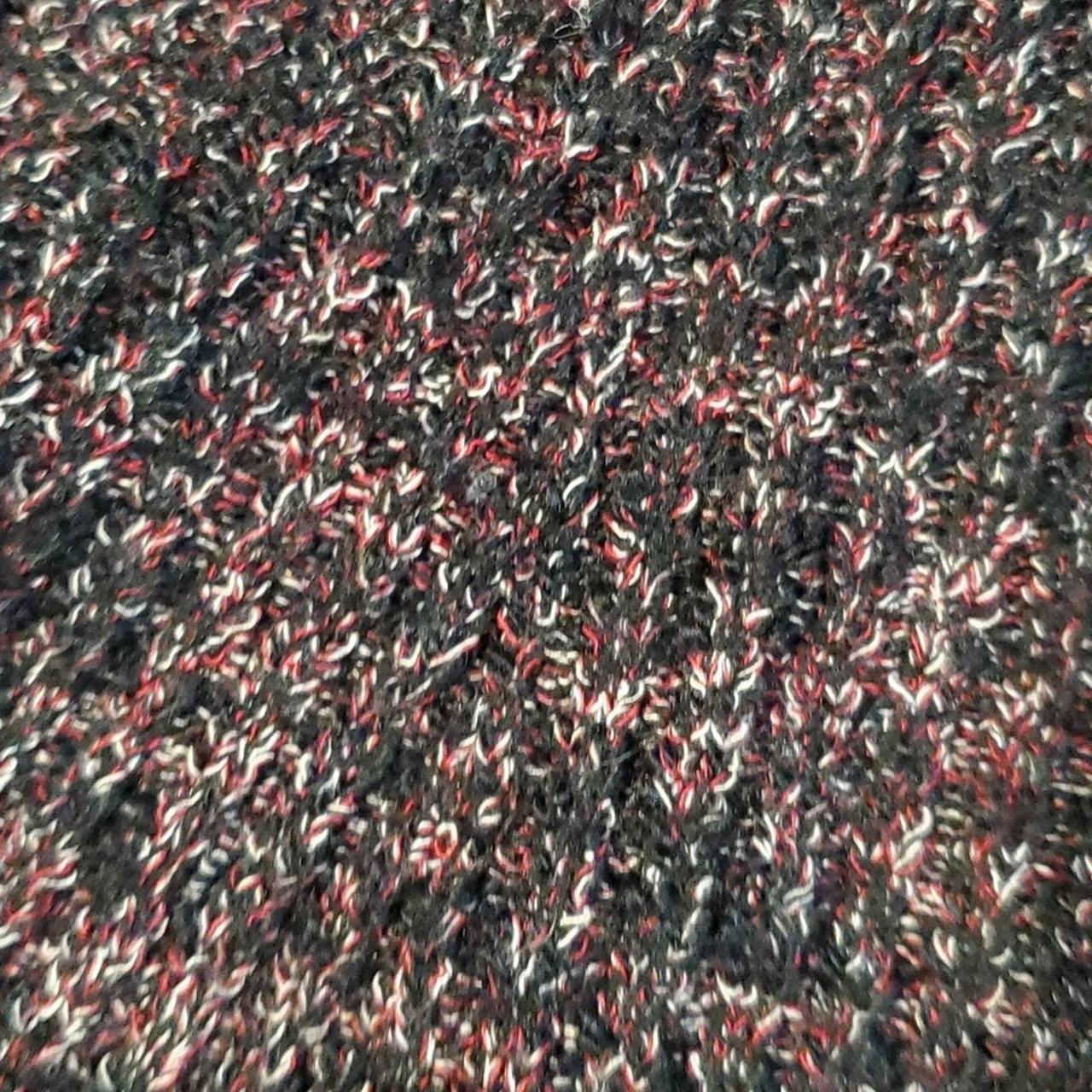 Zara Knit Italian Yarn Dark black an red Really Depop