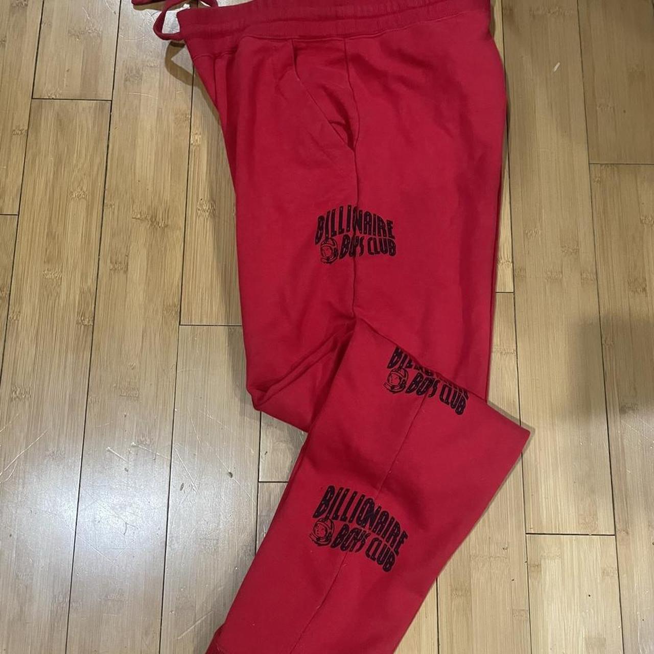 Billionaire Boys Club Men's Red and Black Joggerstracksuits Depop