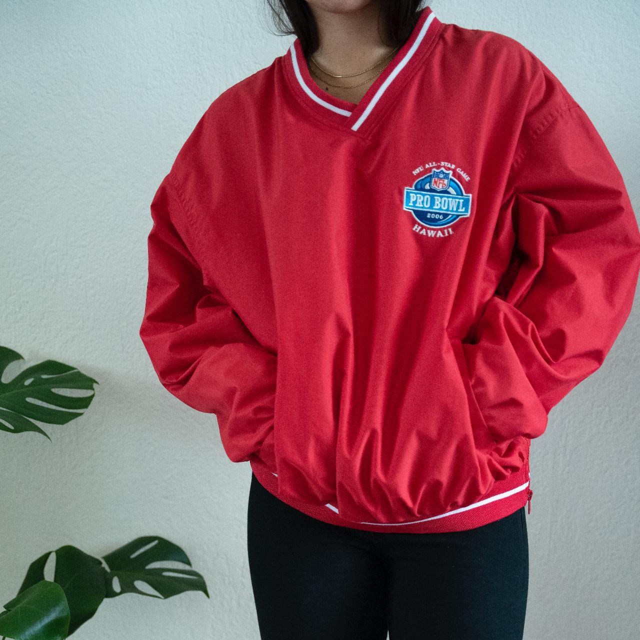 Red pro-bowl #coach #crewneck #jacket. Great for - Depop