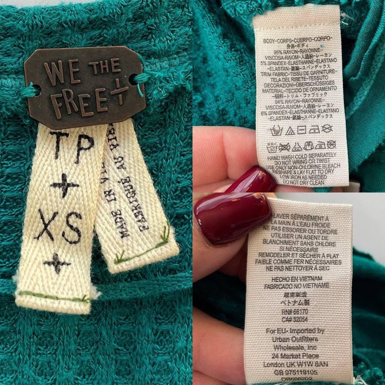 Free People Women's Blue and Green Shirt (4)