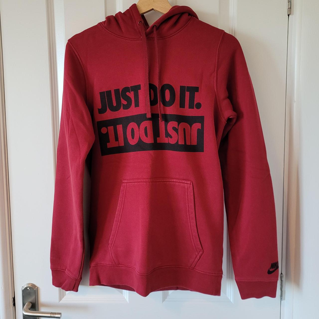 Nike Men's Burgundy Hoodie | Depop