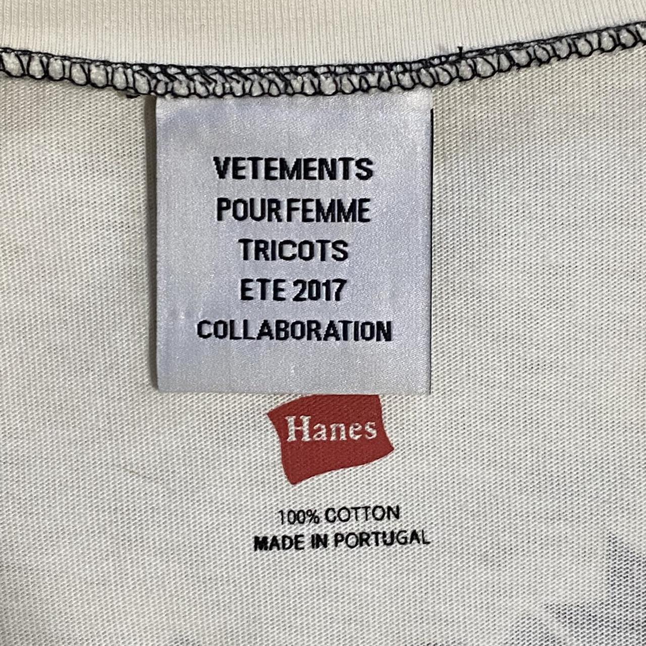 Vetements Hanes Staff Tee, SS17, Size M, Fits L/XL, Good...