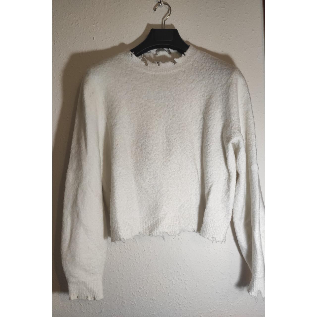 zara white jumper