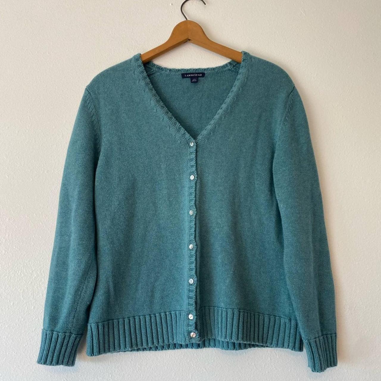 Super cute Land’s End cardigan in the most gorgeous... - Depop
