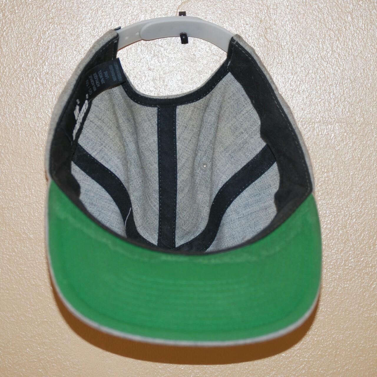Slightly worn supreme box cap with clear green visor - Depop