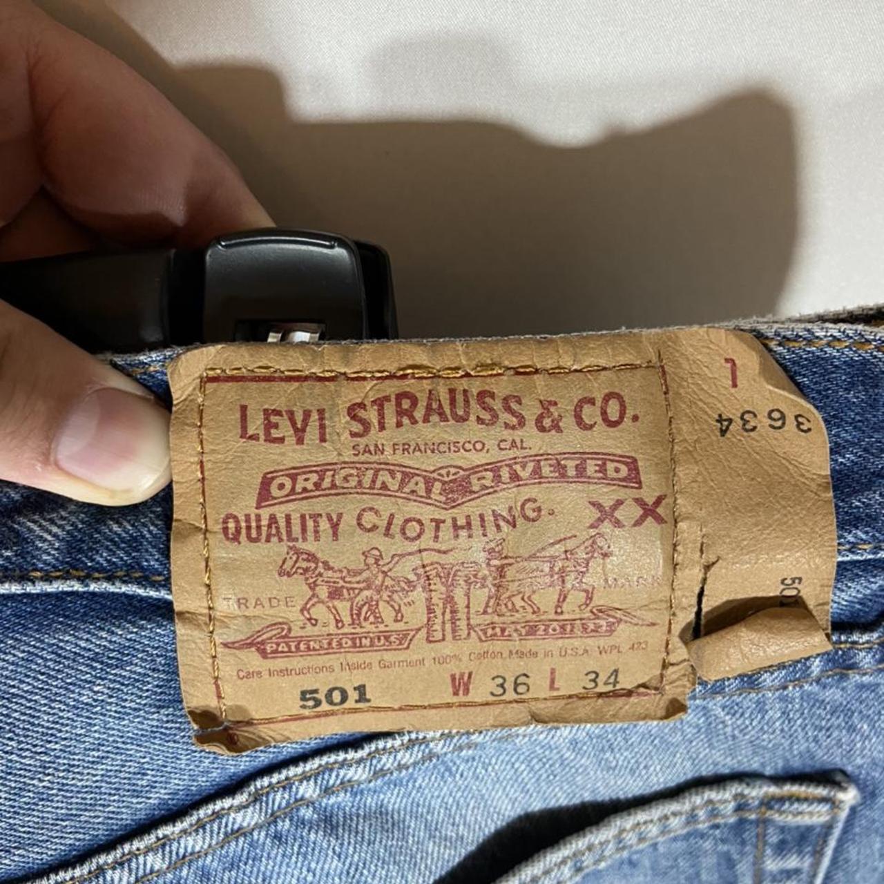 Vintage Levi’s 501xx made in USA 36x33 - Depop