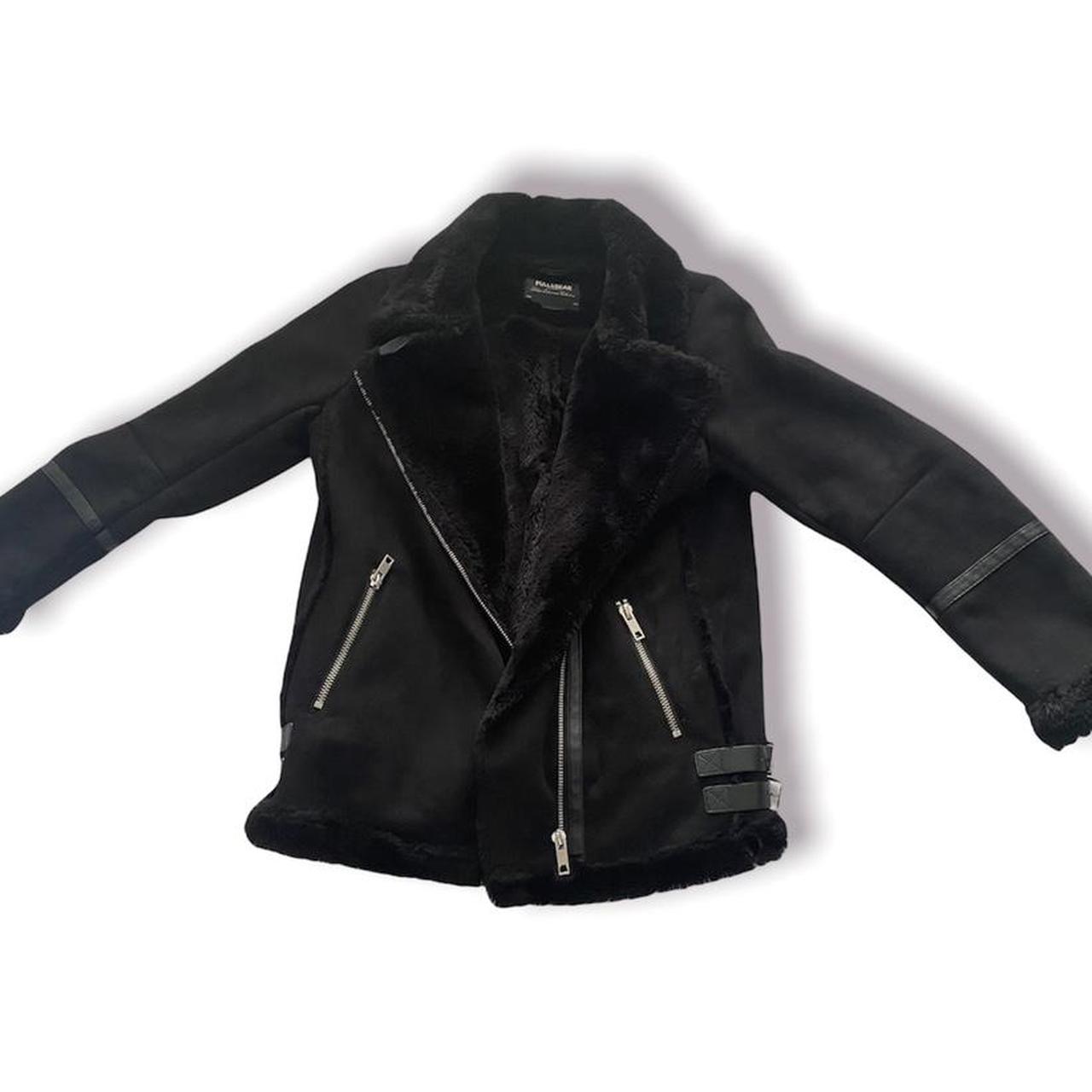 Pull & bear aviator jacket -vintage/ biker... - Depop