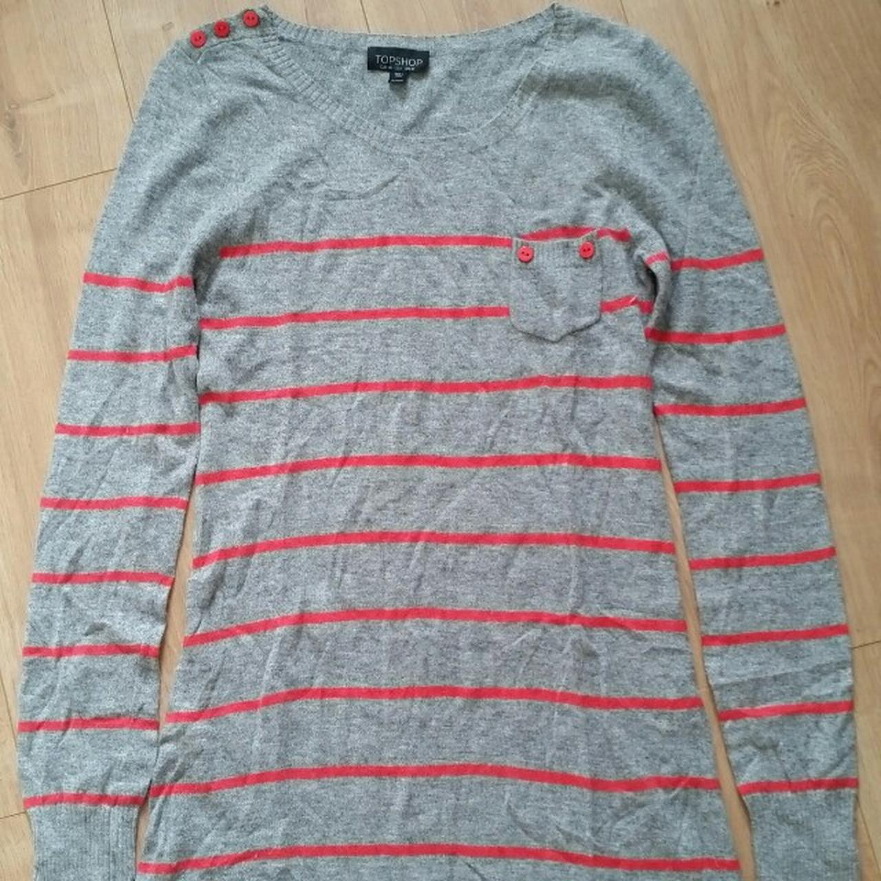 Topshop retro orange striped grey knitted Depop