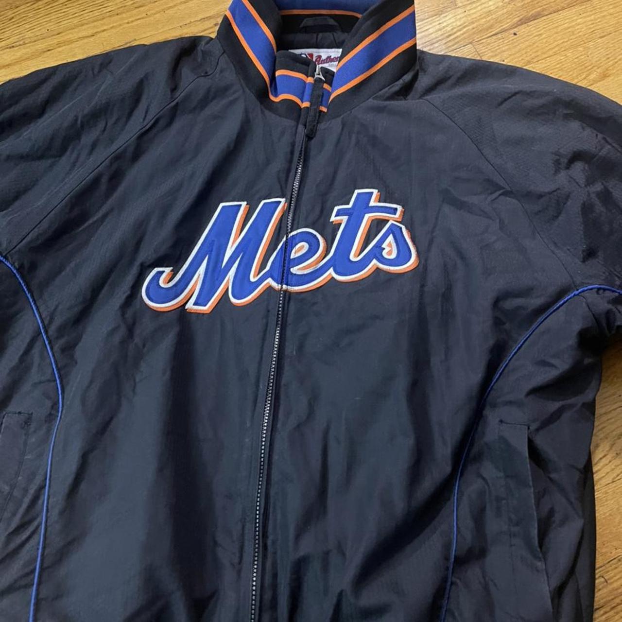 Vintage majestic mets jacket “if you wear a Large - Depop