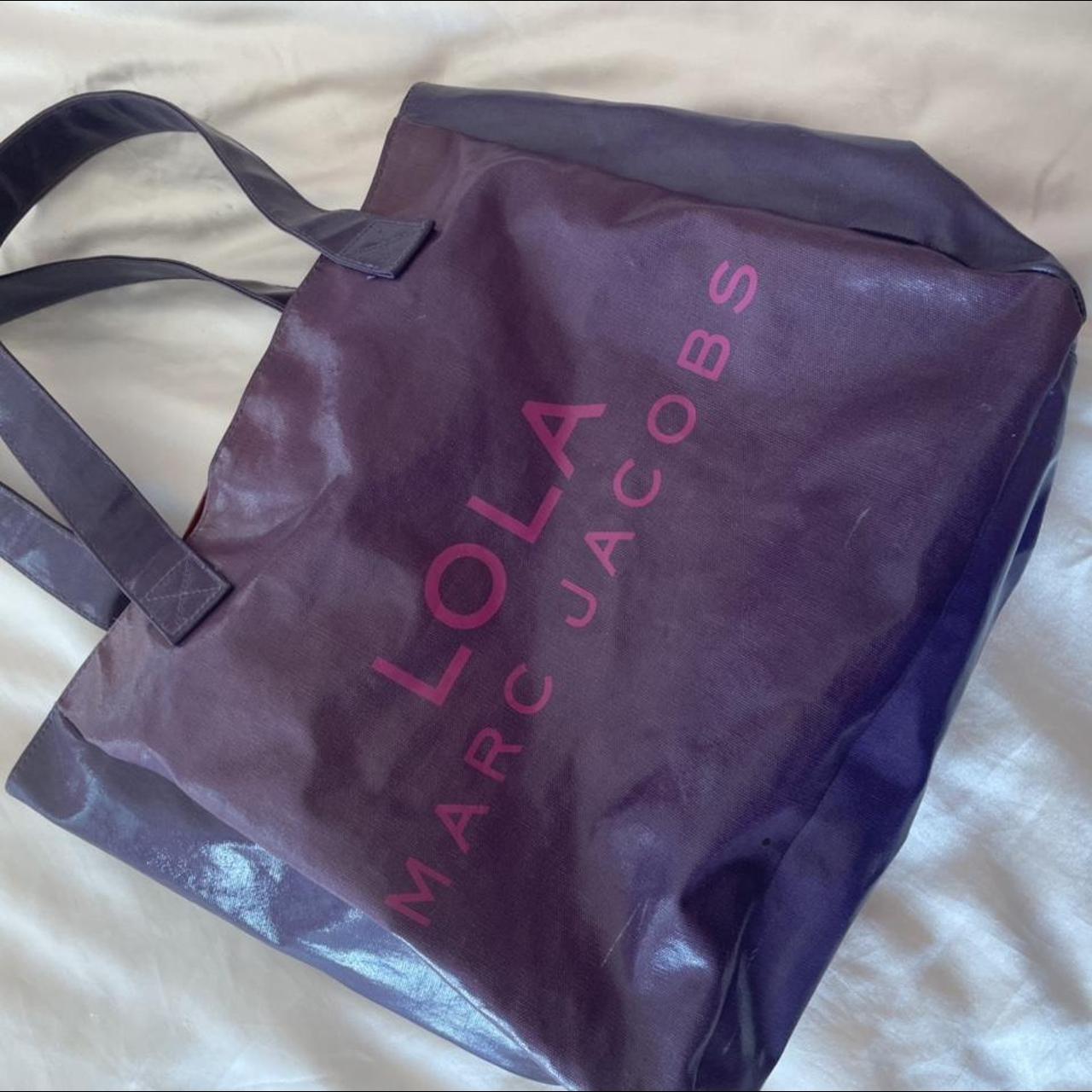 MARC JACOBS "LOLA" Women's Purple Tote Bag/Red