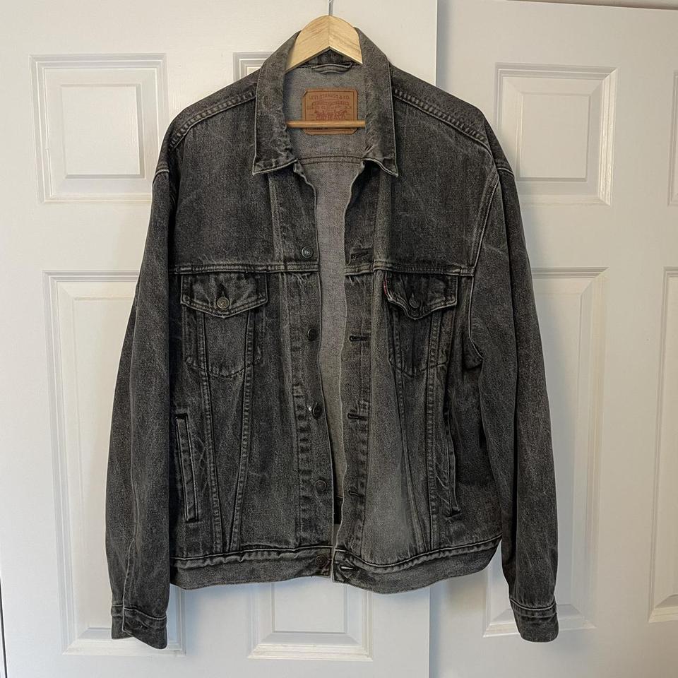 vintage black levis denim jacket