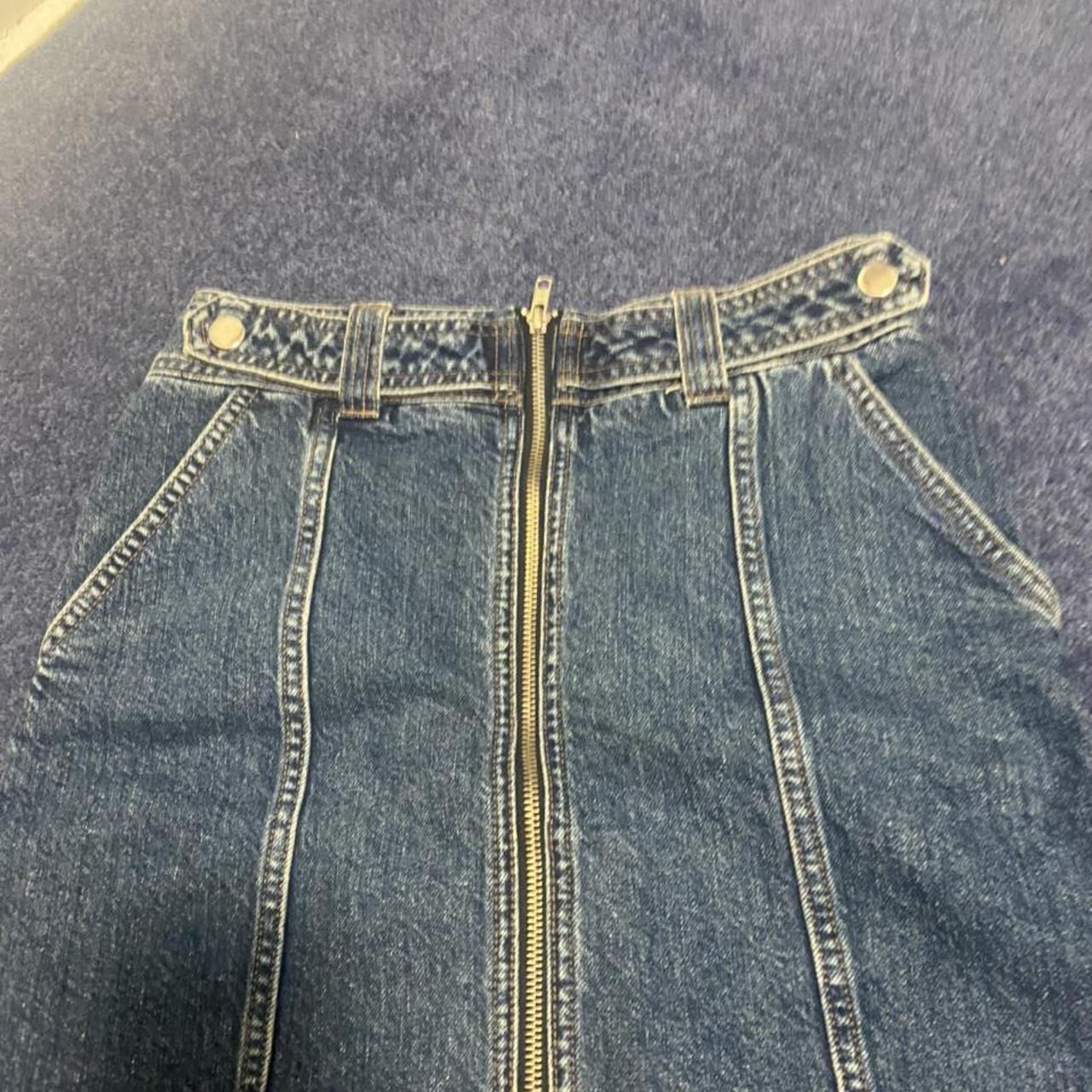 super cute blue denim skirt - Depop